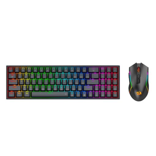 Kit De Teclado Y Ratón Inalámbricos Rgb Redragon S136 - Negro