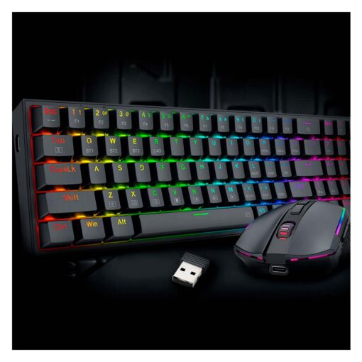 Alternative view of Kit De Teclado Y Ratón Inalámbricos Rgb Redragon S136 - Negro