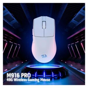 Mouse Inalámbrico Para Juegos Redragon King Pro M916w-pro De 26 000 Dpi, Color Blanco - Imagen 3