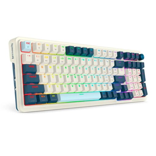 Alternative view of Teclado Inalámbrico Para Juegos Redragon Eisa Pro K686wb Rgb Con Diseño De Interruptores Rojos Y 96 % De Teclas - Azul