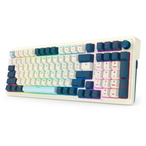 Teclado Inalámbrico Para Juegos Redragon Eisa Pro K686wb Rgb Con Diseño De Interruptores Rojos Y 96 % De Teclas - Azul - Imagen 3