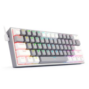Teclado Para Juegos Redragon Fizz K617 Rgb Con Diseño Rojo, Interruptor Del 60 %, Gris Y Blanco - Imagen 3