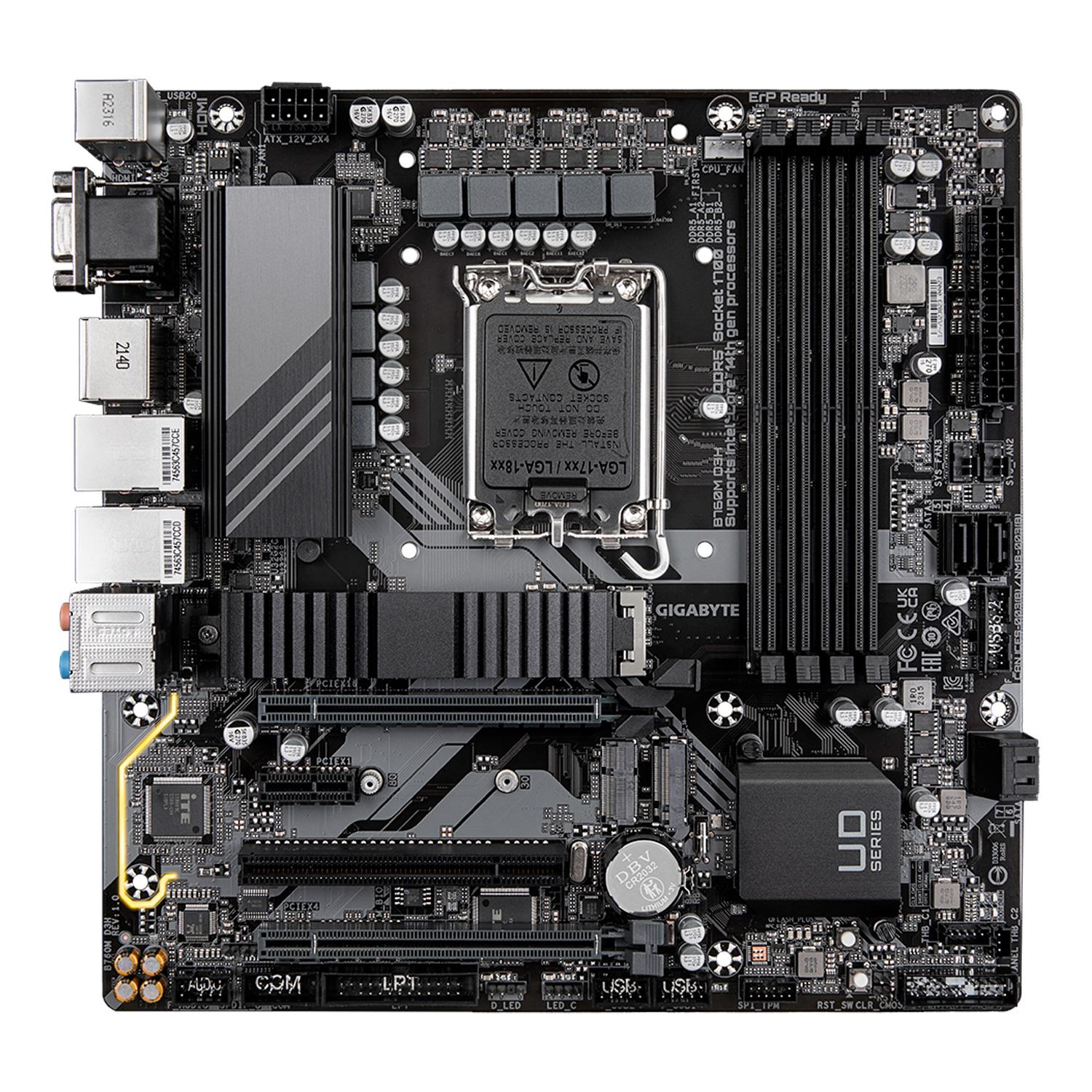 Alternative view of Gigababyte B760m D3h Ddr5 Socket Lga 1700 Chipset Intel B760 Express Micro Atx