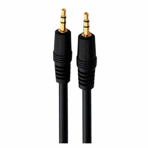 Cable Auxiliar De Audio Estéreo P2 De 1,5 Metros, Color Negro
