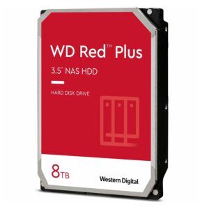 Disco Duro Western Digital Red Plus Nas De 8 Tb, 3,5" Sata 3, 5640 Rpm - Wd80efpx