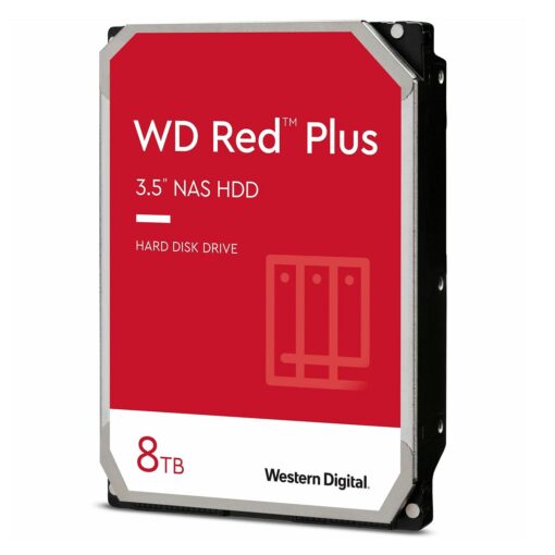 Disco Duro Western Digital Red Plus Nas De 8 Tb, 3,5" Sata 3, 5640 Rpm - Wd80efpx