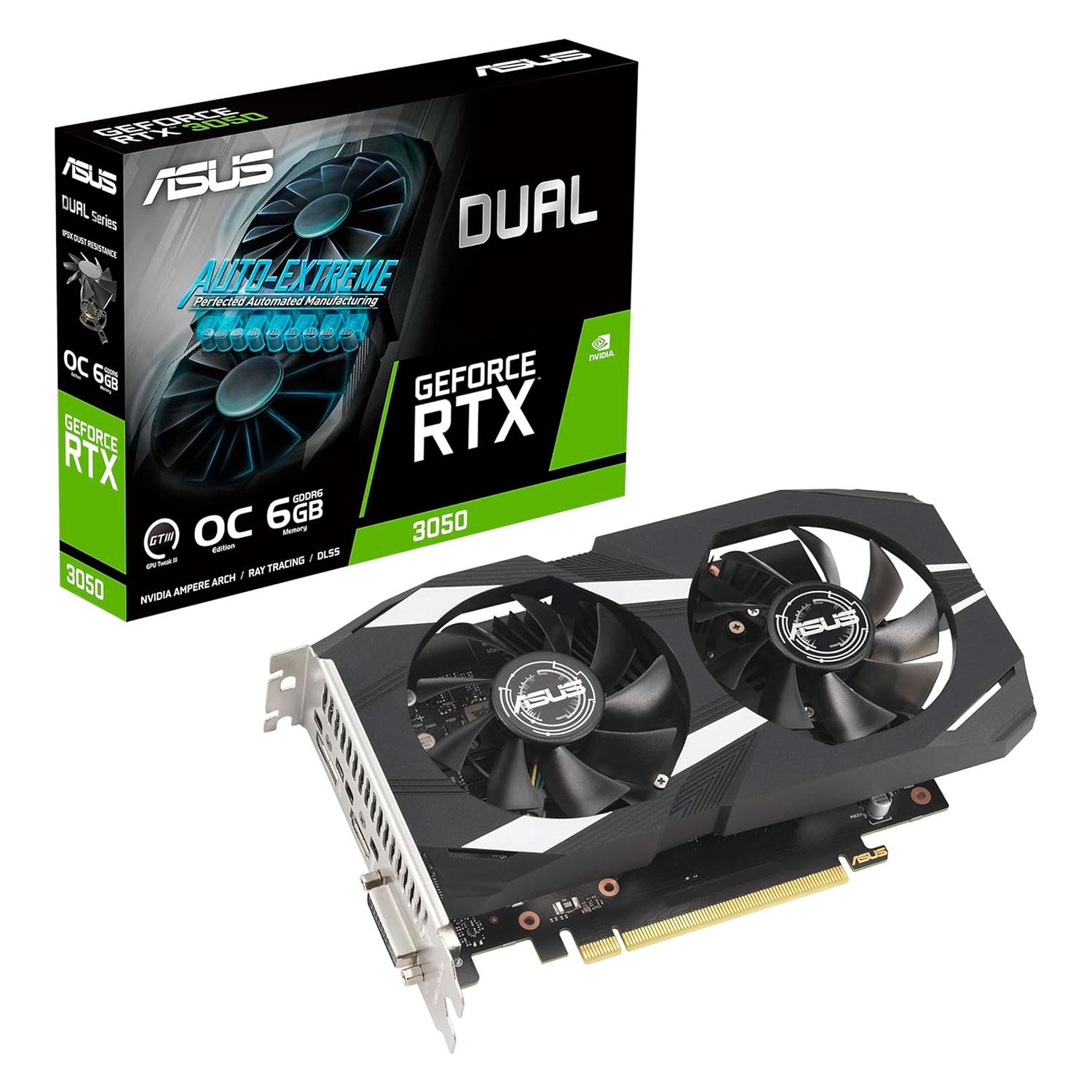 Tarjeta De Video Asus Dual Oc Nvidia Geforce Rtx 3050 6gb Gddr6 - Dual-rtx3050-o6g