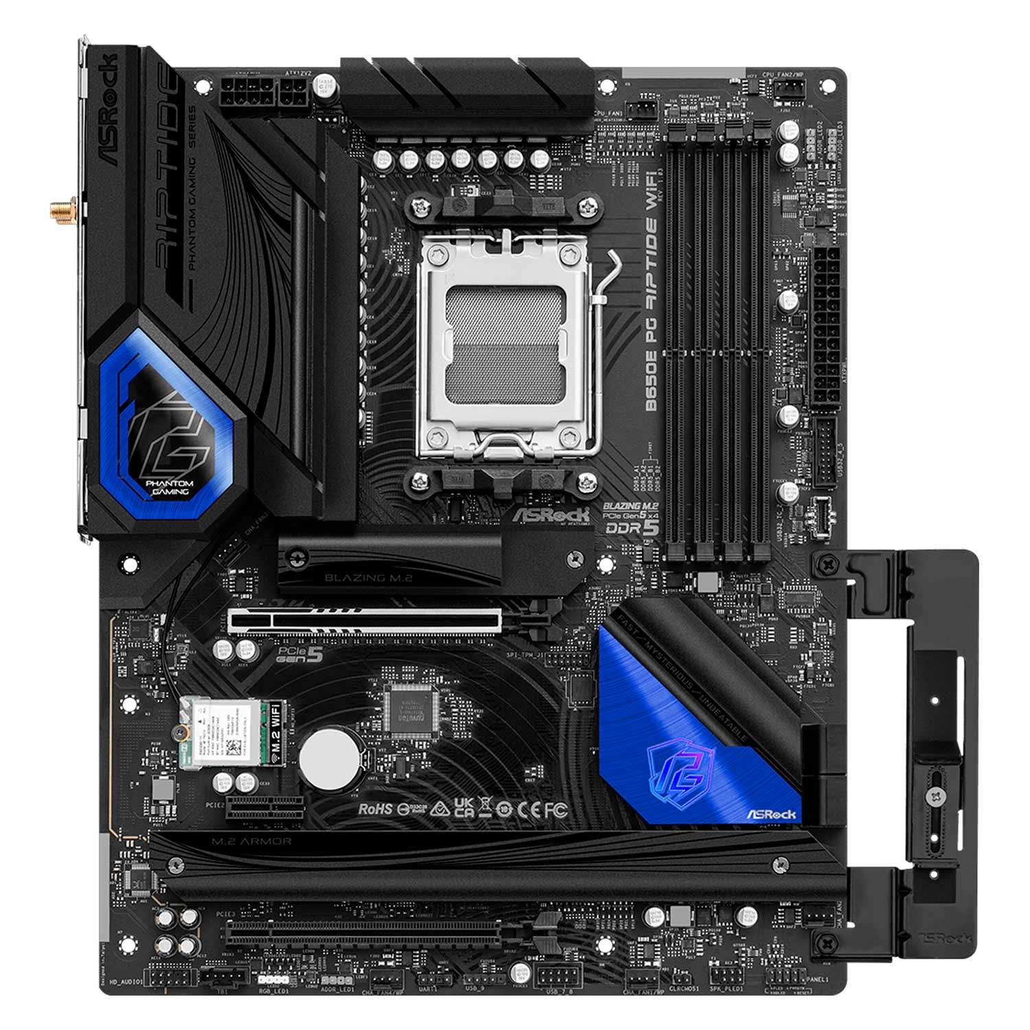 Alternative view of Placa Madre Asrock B650e Pg Riptide Wifi Con Zócalo 4xddr5 Am5, Chipset Amd B650 Atx