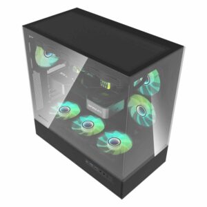 Gabinete Darkflash Dpx90 De Tamaño Mediano, Color Negro (3 Ventiladores Argb) - Imagen 2