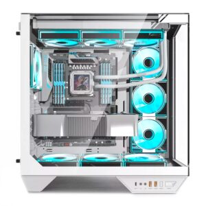 Cabina De Torre Intermedia Darkflash Dy470 Argb, Color Blanco - Imagen 2