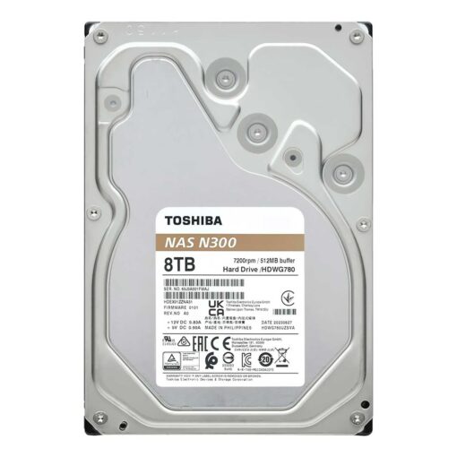 Hd Toshiba N300 Nas 8tb 3.5" Sata 3 7200rpm - Hdwg780xzsta