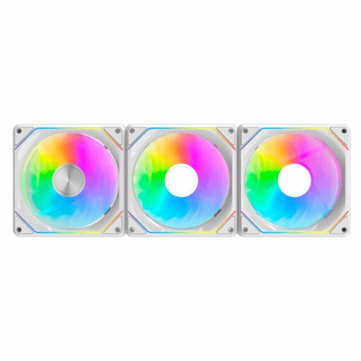 Fan Para Caja Darkflash G24 Rgb 3 En 1 De 120 Mm, Color Blanco