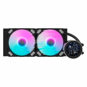 Dispensador De Agua Con Procesador Darkflash Nebula Dn240s Rgb, Color Negro - Imagen 2