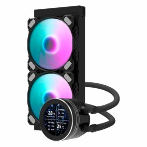 Dispensador De Agua Con Procesador Darkflash Nebula Dn240s Rgb, Color Negro - Imagen 3
