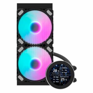Dispensador De Agua Con Procesador Darkflash Nebula Dn240s Rgb, Color Negro - Imagen 4