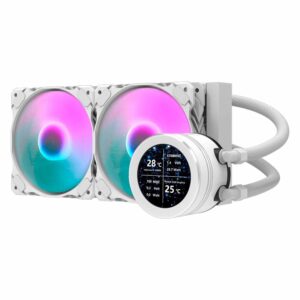 Dispensador De Agua Con Procesador Darkflash Nebula Dn240s Rgb, Color Blanco