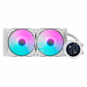 Dispensador De Agua Con Procesador Darkflash Nebula Dn240s Rgb, Color Blanco - Imagen 2