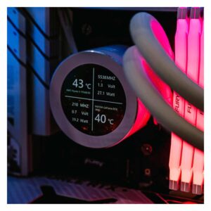 Dispensador De Agua Con Procesador Darkflash Nebula Dn240s Rgb, Color Blanco - Imagen 3