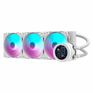 Dispensador De Agua Con Procesador Darkflash Nebula Dn360s Rgb, Color Blanco