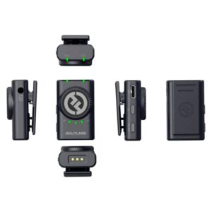 Micrófono De Solapa Inalámbrico Con Iluminación Usb-c Hollyland Lark M2 Combo Para Teléfono Inteligente, Color Negro - Imagen 3