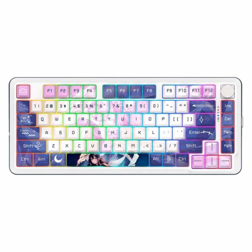 Teclado Inalámbrico Para Juegos Redragon Pro Cyrus K681acg Rgb Con Diseño De Leopardo Y 75% De Interruptores
