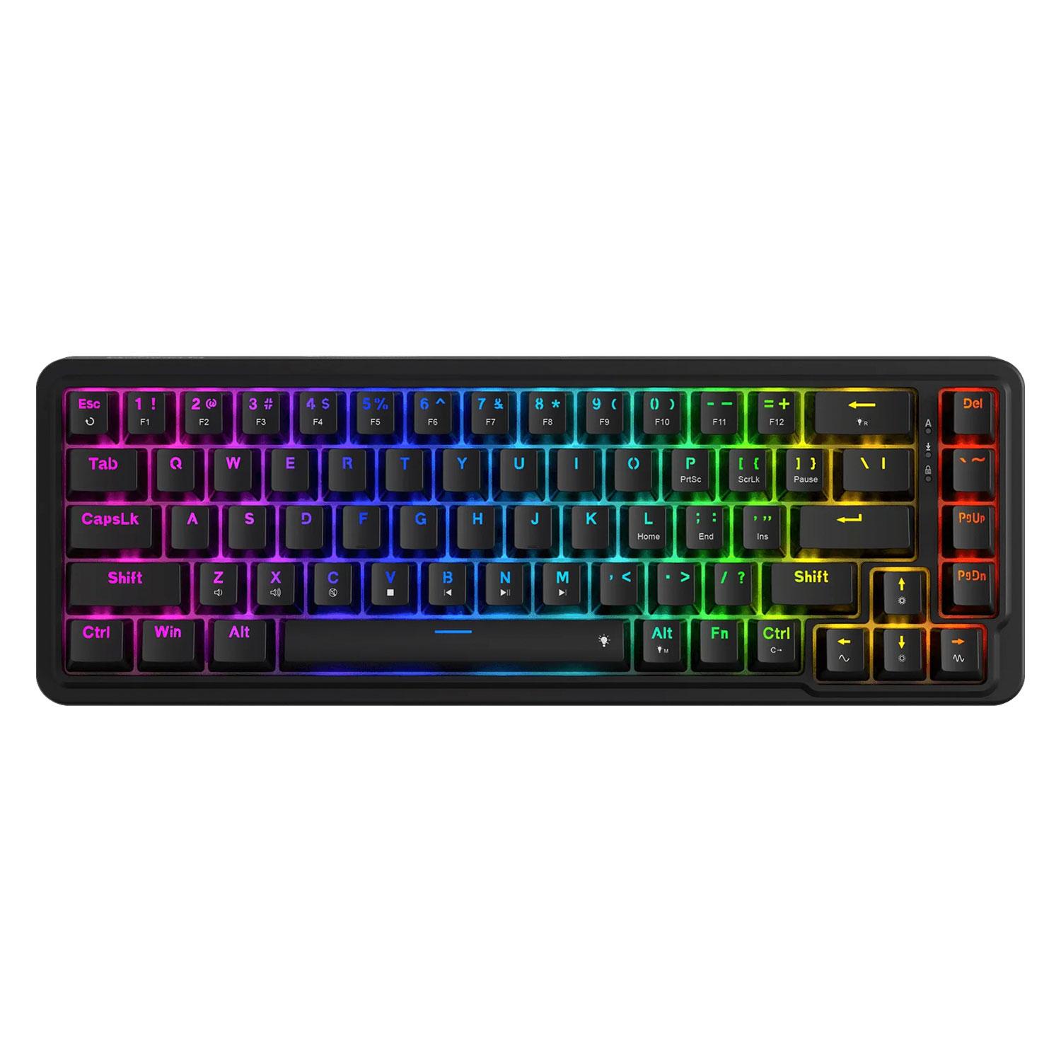 Teclado Para Juegos Redragon Nova K709 Rgb Con Diseño Del 65 % - Negro