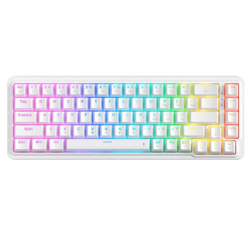 Teclado Para Juegos Redragon Nova K709w Rgb Con Diseño Del 65 % - Blanco