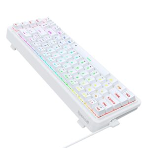 Teclado Para Juegos Redragon Nova K709w Rgb Con Diseño Del 65 % - Blanco - Imagen 3