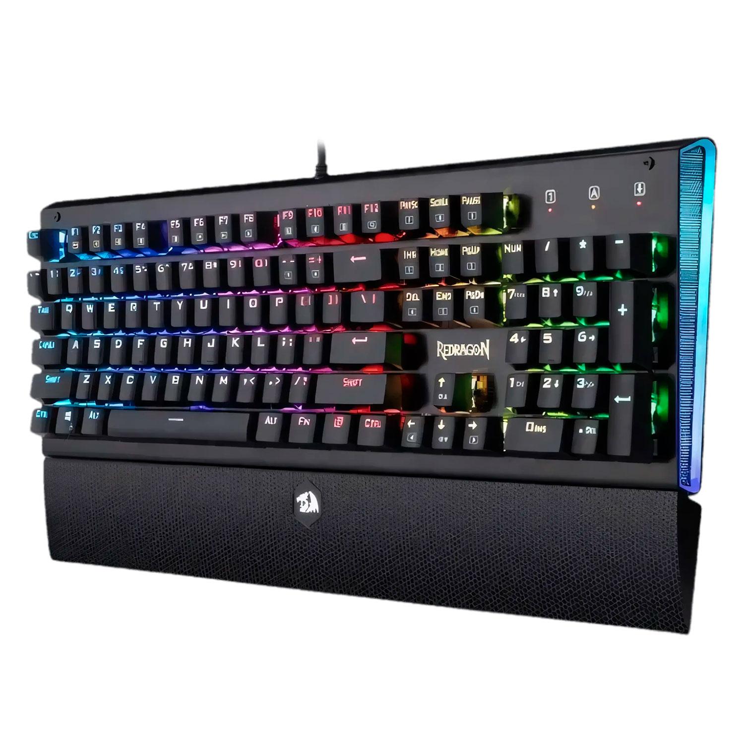 Alternative view of Teclado Para Juegos Redragon Aryaman K569rgb Con Interruptor Azul, Color Negro