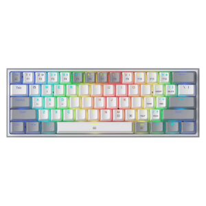 Gamer Redragon Fizz K617 Switch Red Layout 60% - Blanco Y Azul