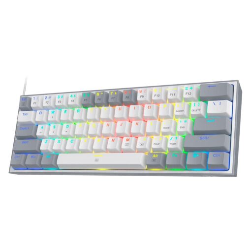 Alternative view of Gamer Redragon Fizz K617 Switch Red Layout 60% - Blanco Y Azul