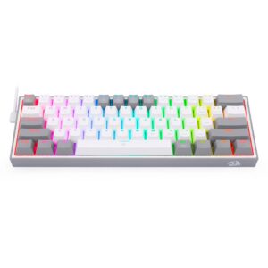 Gamer Redragon Fizz K617 Switch Red Layout 60% - Blanco Y Azul - Imagen 3