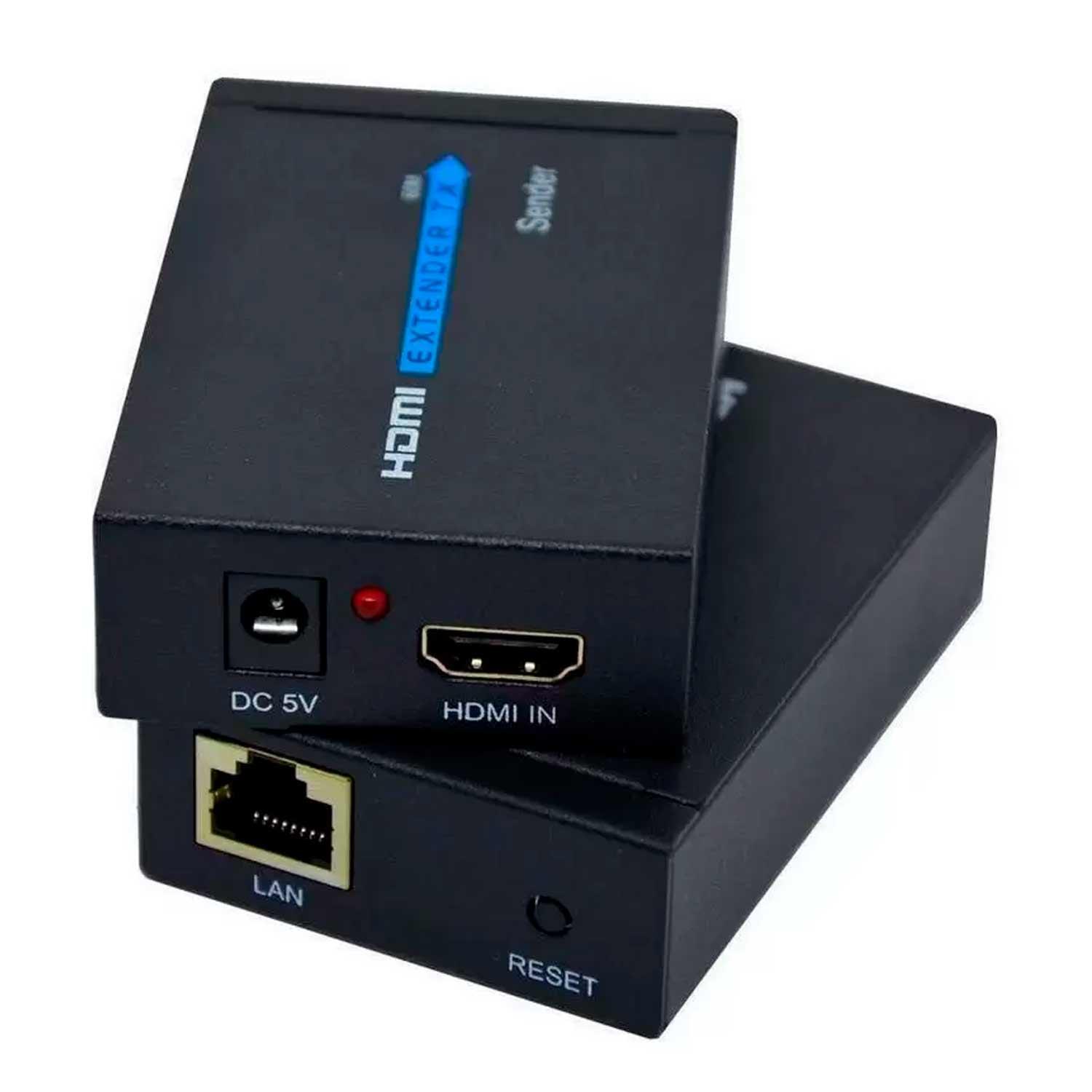 Adaptador De Extensión Hdmi A Rj45 De 60 Metros, Color Negro