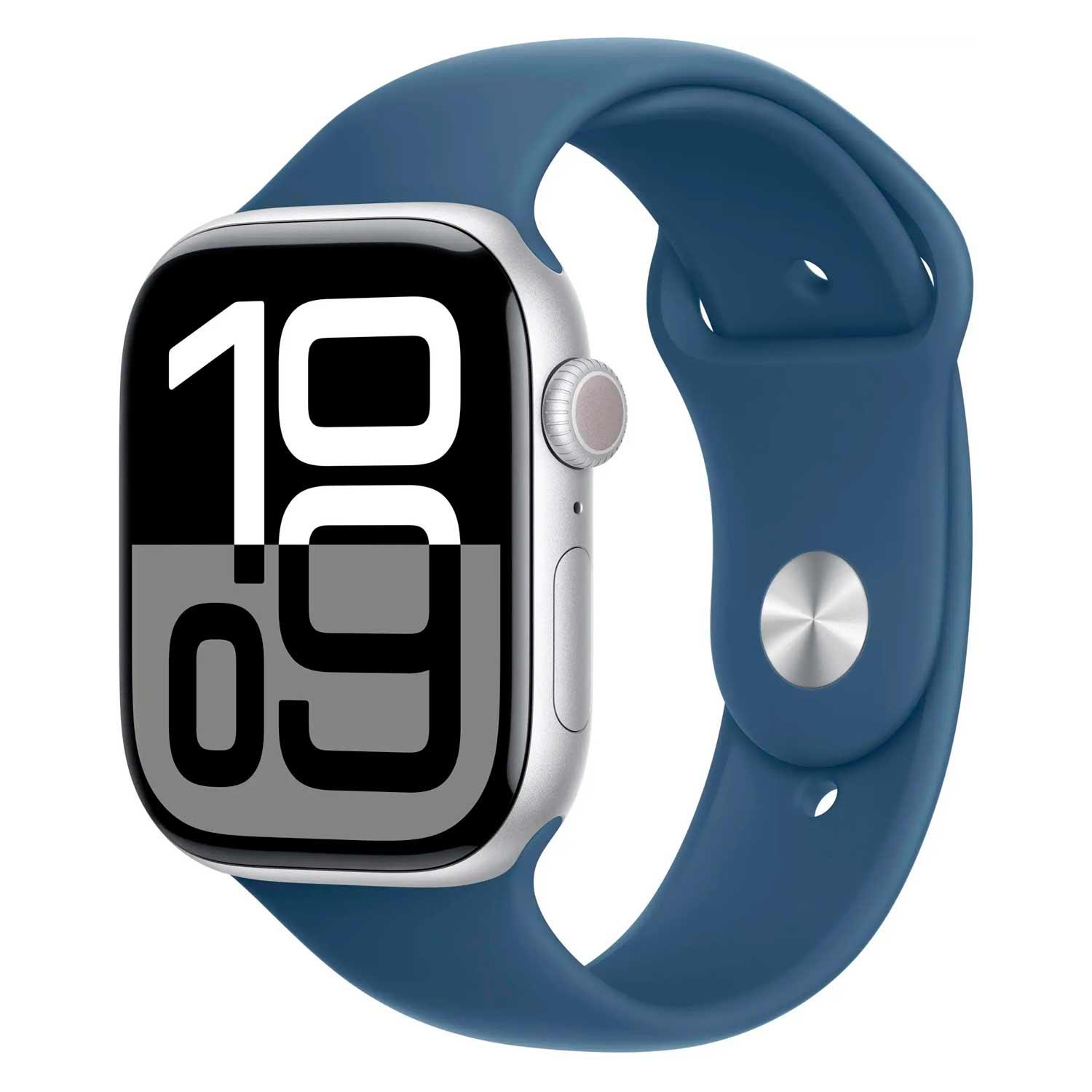 Apple Watch Series 10 Mwwm3lw/a Caja De Aluminio 46 Mm Plata - Azul Deportivo M/l