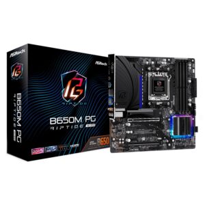 Placa Madre Asrock B650m Pg Riptide Wifi Con Zócalo 4xddr5 Am5 Chipset Amd B650 Micro Atx