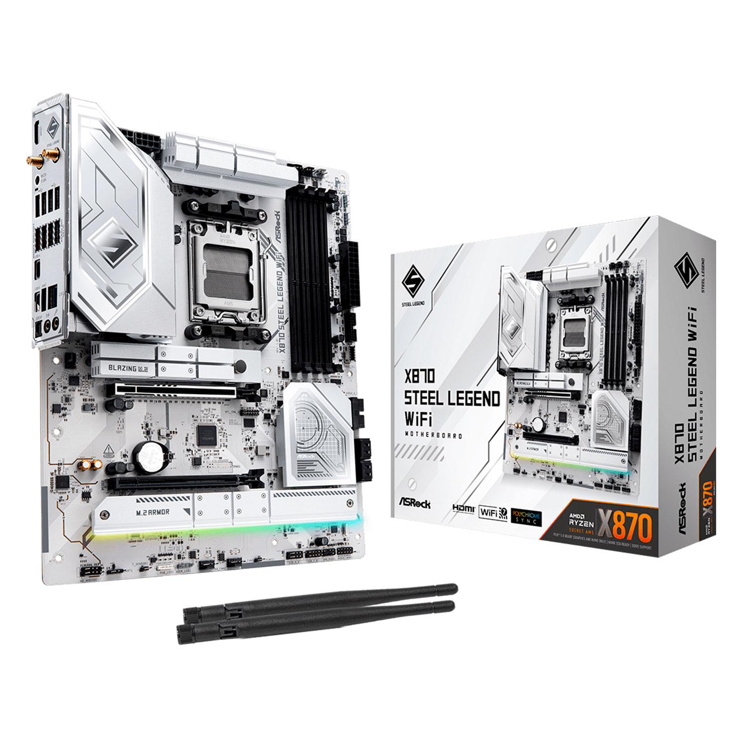 Placa Madre Asrock X870 Steel Legend Wifi Ddr5 Socket Am5 Chipset X870 Atx