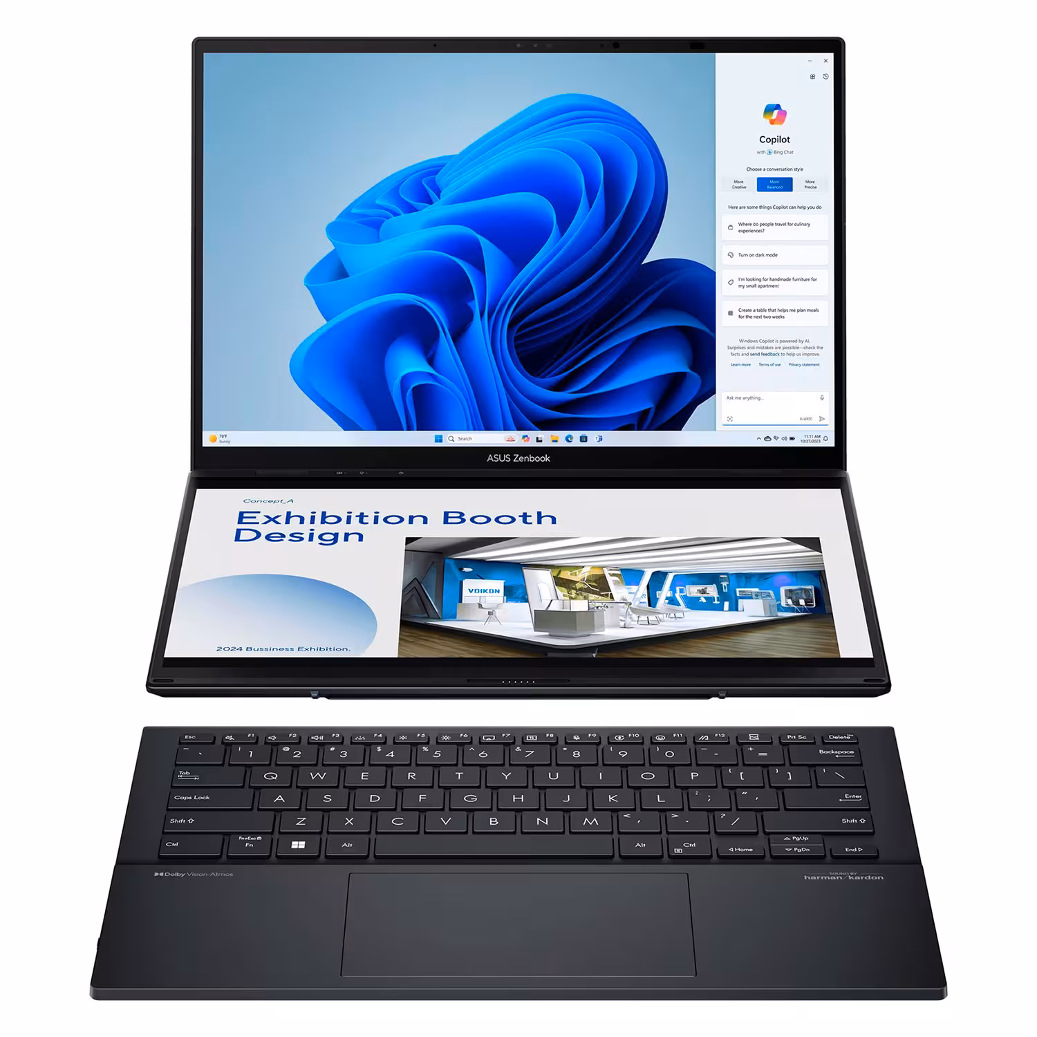 Notebook Asus Zenbook Duo Touchscreen Ux8406 Ux8406ma-ds79t Intel Core Ultra 7 255h 14" 1tb Ssd 32gb Ram Inglês - Gris