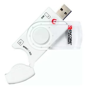 Lector De Tarjetas De Memoria Usb 2.0 Encore Enucr-3 40 En 1, Color Blanco