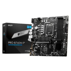 Placa Madre Msi Pro B760m-p Con Zócalo Ddr5, Chipset Intel Lga 1700, B760 Micro Atx