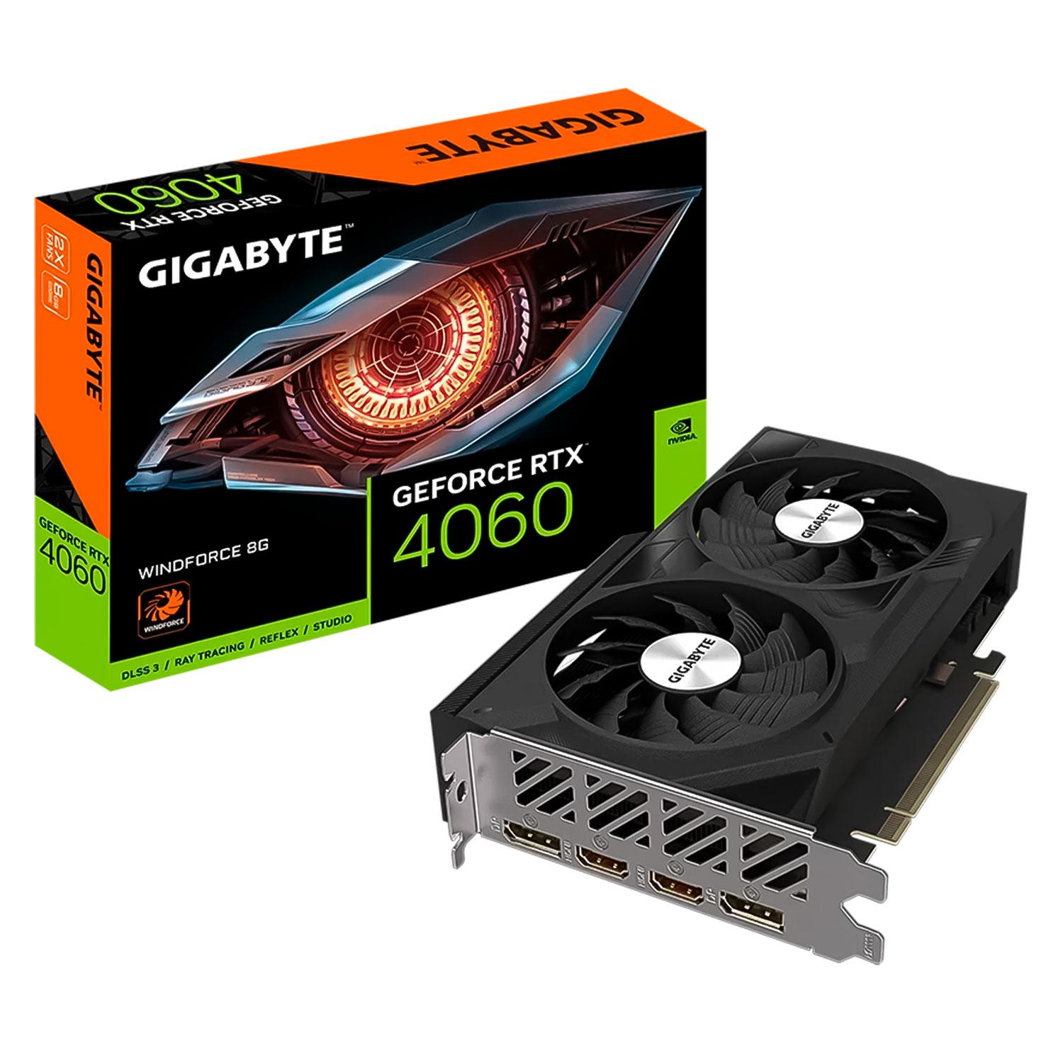 Tarjeta De Video Gigabyte Winderforce Nvidia Geforce Rtx 4060 8 Gb Gddr6 - Gv-n4060wf2-8gd