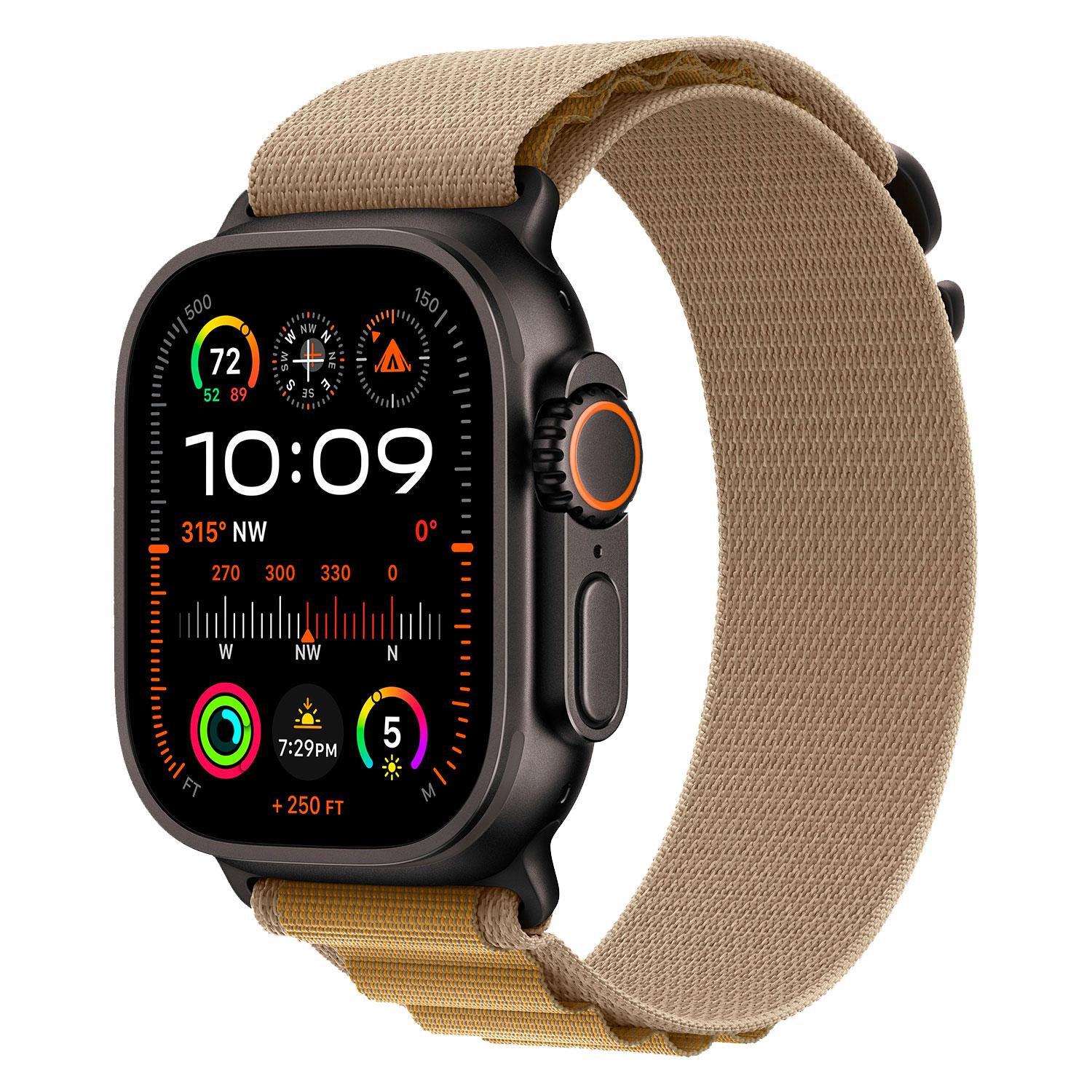 Apple Watch Ultra 2 Mytf3lw/a Móvil + Gps Caja De Titanio 49 Mm Negro - Correa Alpine Loop Color Canela