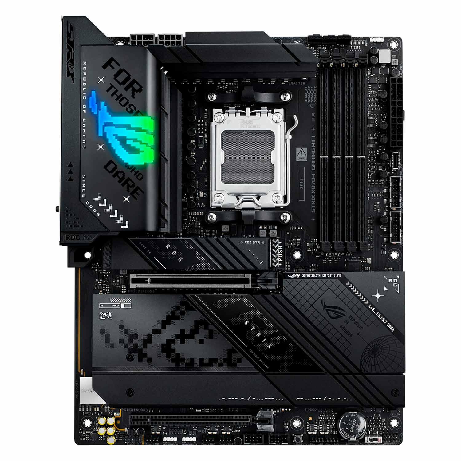 Alternative view of Placa Madre Para Juegos Asus Rog Strix X870-f Wifi Con Ranura Ddr5 Chipset Amd Am5 X870 Atx