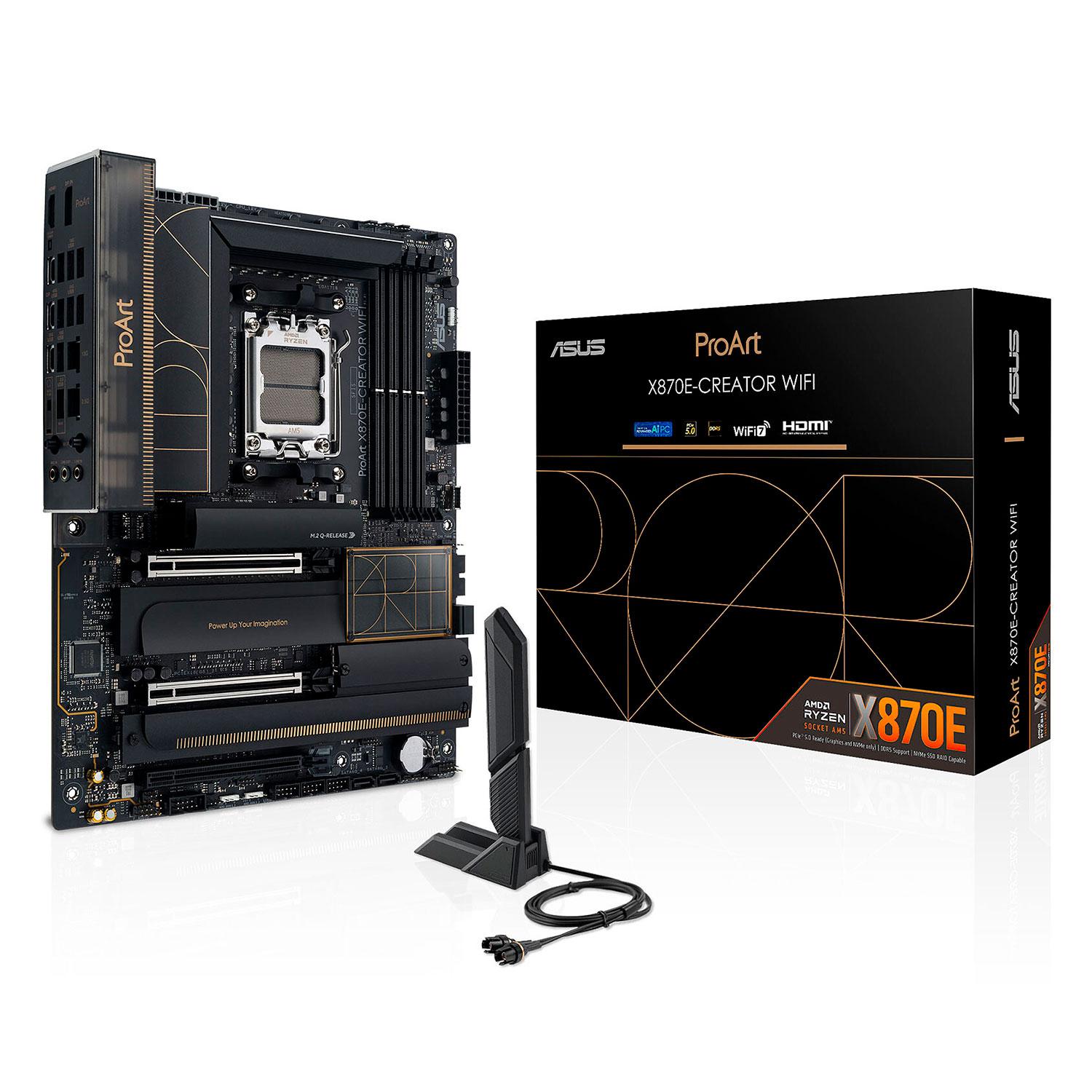 Asus Proart X870e Creator Wifi Con Zocal Ddr5, Chipset Amd Am5, Amd X870e Atx