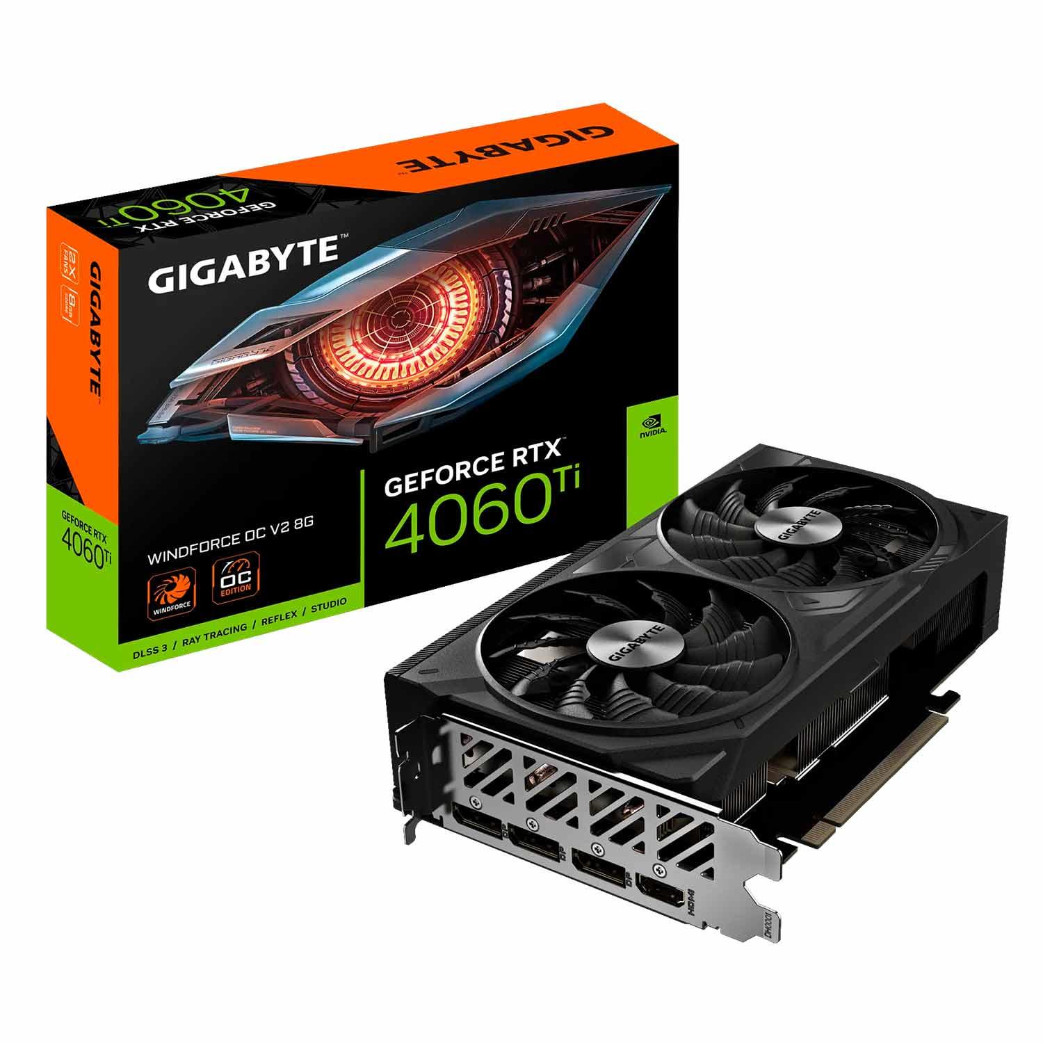 Tarjeta De Video Gigabyte Windforce Oc Nvidia Geforce Rtx 4060ti 8gb Gddr6 - Gv-n406twf2ocv2-8gd
