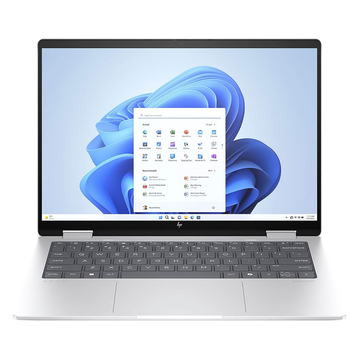Notebook Hp Envy X360 14-fa0013dx De 14 Pulgadas Con Amd Ryzen 5 8640hs, Ssd De 512 Gb Y 16 Gb De Ram, Color Plateado