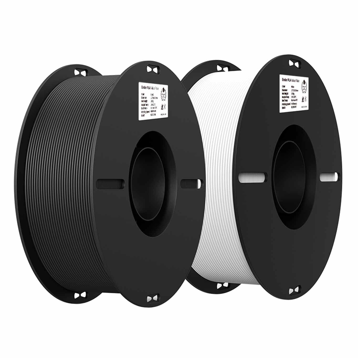 Filamento Pla Creality Ender-pla De 2 Kg Y 1,75 Mm Para Impresora 3d, Blanco Y Negro
