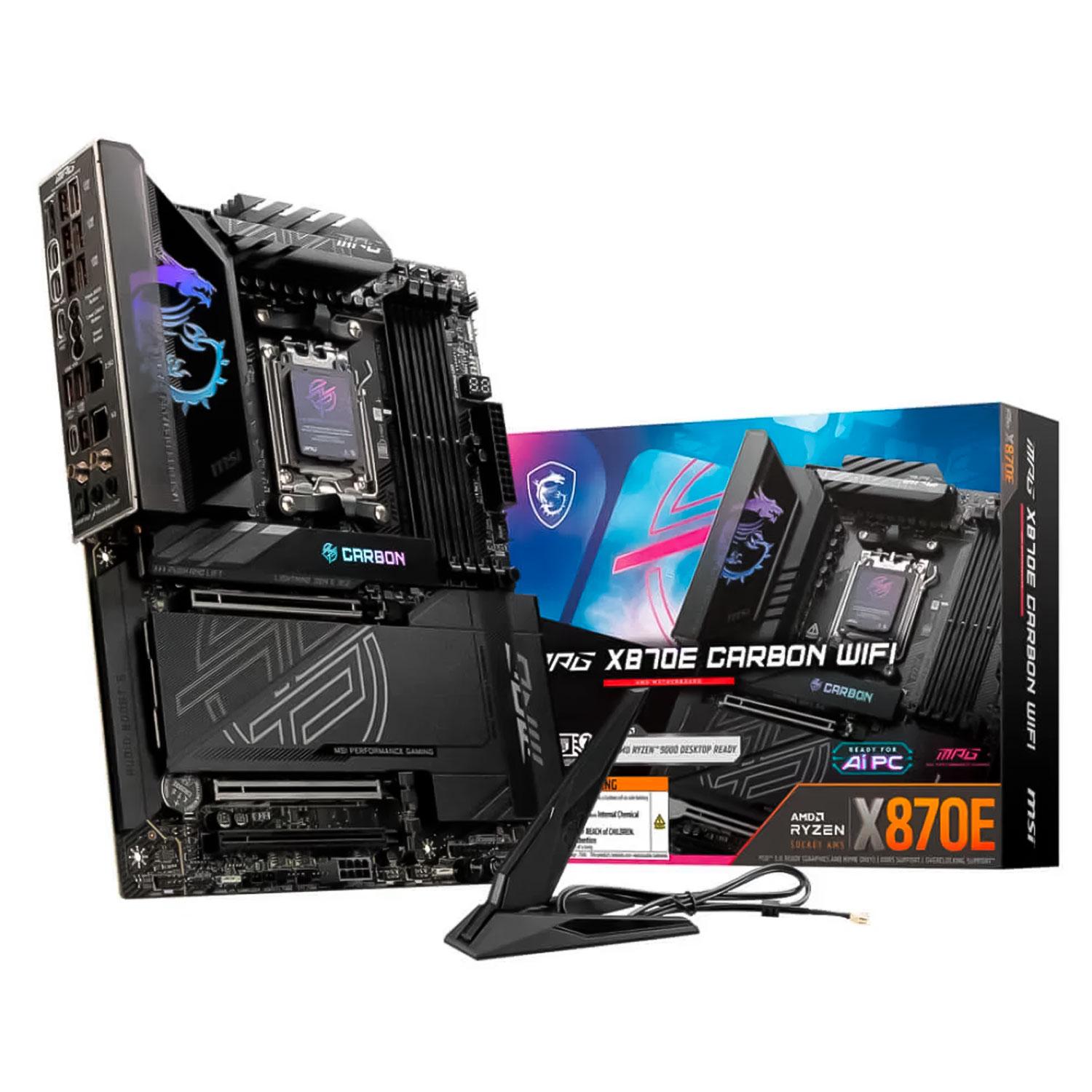Placa Madre Msi Mpg X870e Carbon Wi-fi Ddr5 Socket Am5 Chipset Amd X870 Atx