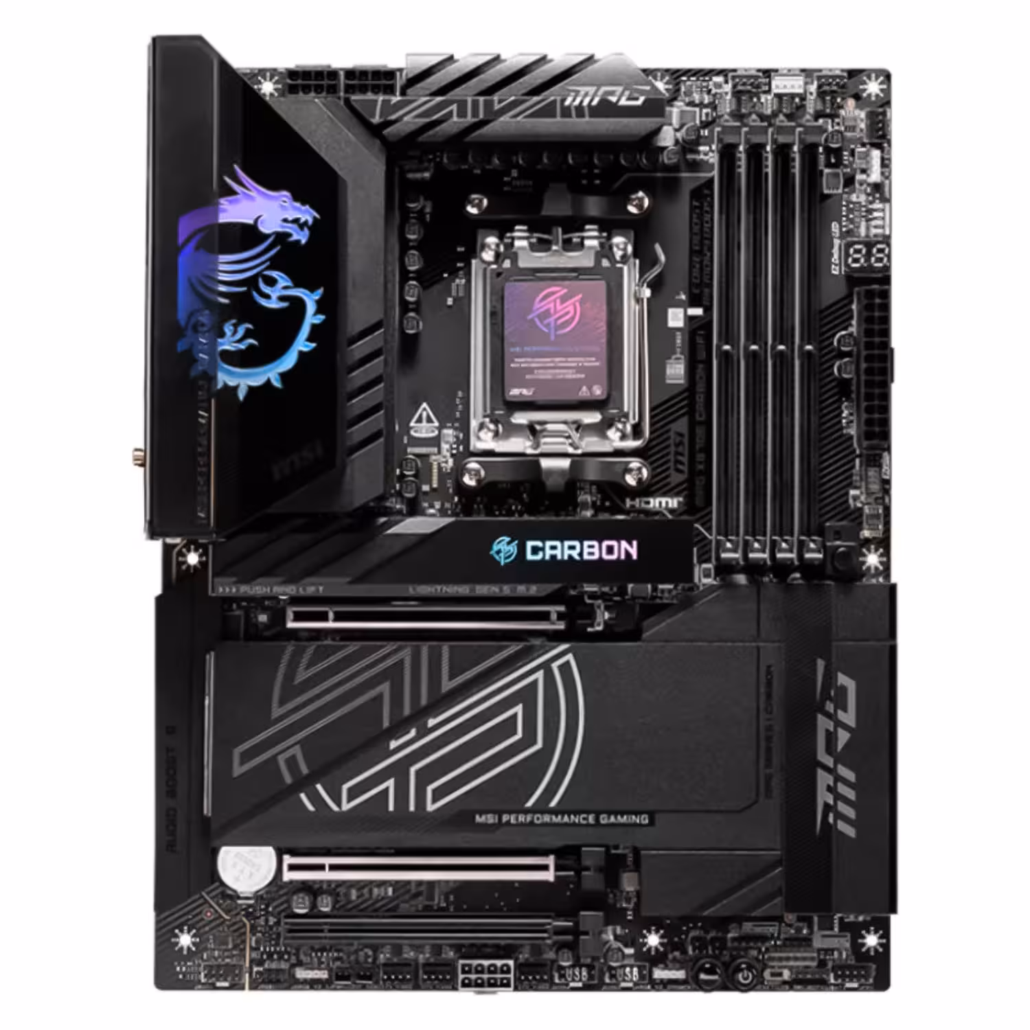 Placa Madre MSI MPG X870E Carbon WI-FI DDR5 Socket AM5 Chipset AMD X870 ATX - Imagen 2