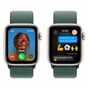 Apple Watch Se 2 Mxeh3ll/a 40 Mm Caja De Aluminio Stellar - Correa Deportiva Loop Verde - Imagen 3