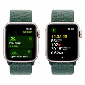 Apple Watch Se 2 Mxeh3ll/a 40 Mm Caja De Aluminio Stellar - Correa Deportiva Loop Verde - Imagen 4